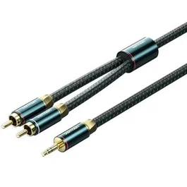 Vention Cable de Audio 3,5 mm Macho a 2x RCA Macho 1m Verde/Negro BCSGF